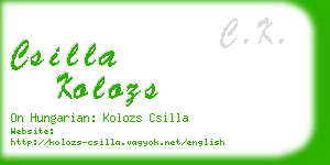 csilla kolozs business card